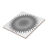 グレーサンマンダラセラミックタイルのシェード タイル (側面)