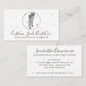 グレーサークル水玉模様カップル靴下 名刺 (正面/裏面)