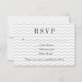 グレーシェブパターンRSVP結婚の応答カード 出欠カード (正面)