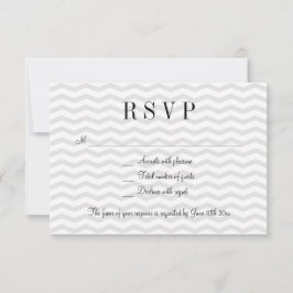 グレーシェブパターンRSVP結婚の応答カード 出欠カード