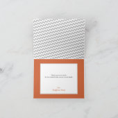グレーシェブロンとオレンジフォトサンキューカード サンキューカード (内部)