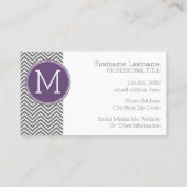 グレーシェブロンクラシックズカスタムモノグラム 名刺 (裏面)