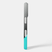グレーシェブロングラデーションパターンターコイズ名前をカスタムする Case-Mate iPhoneケース (裏面 / 右)
