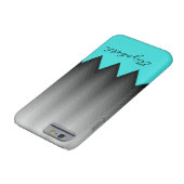 グレーシェブロングラデーションパターンターコイズ名前をカスタムする Case-Mate iPhoneケース (底)