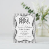 グレーシェブロンストライプ インビテーションポストカード (スタンド正面)