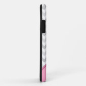 グレーシェブロンパーソナライズされたピンクiPhone 5ケース Case-Mate iPhoneケース (裏面/右)