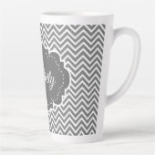 グレーシェブロンパーソナライズされたラテマグ カフェラテマグ (右)