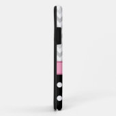 グレーシェブロンブラック水玉模様ピンクiPhone 5ケース Case-Mate iPhoneケース (裏面/右)