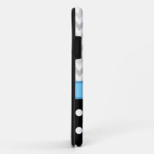 グレーシェブロンブラック水玉模様ブルーiPhone 5ケース Case-Mate iPhoneケース (裏面/右)