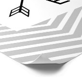 グレーシェブロンホームデコールアートポスターミニマリストアート ポスター (角)