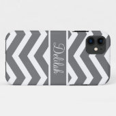 グレーシェブロン名前をカスタムする Case-Mate iPhoneケース (裏面(横))