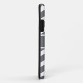 グレーシェブロン名前をカスタムする Case-Mate iPhoneケース (裏面/右)