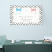 グレーシェブロン性別が弓と弓のネクタイを明らかにする 横断幕 (トレードショー)