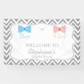 グレーシェブロン性別が弓と弓のネクタイを明らかにする 横断幕 (横)