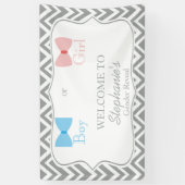 グレーシェブロン性別が弓と弓のネクタイを明らかにする 横断幕 (縦)