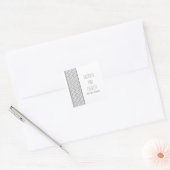 グレーシェブロン縁ど結婚式用シール スクエアシール (封筒)