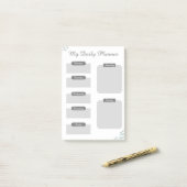 グレーシェーズミニマルデイリープランナーシート ポストイット (デスク上)