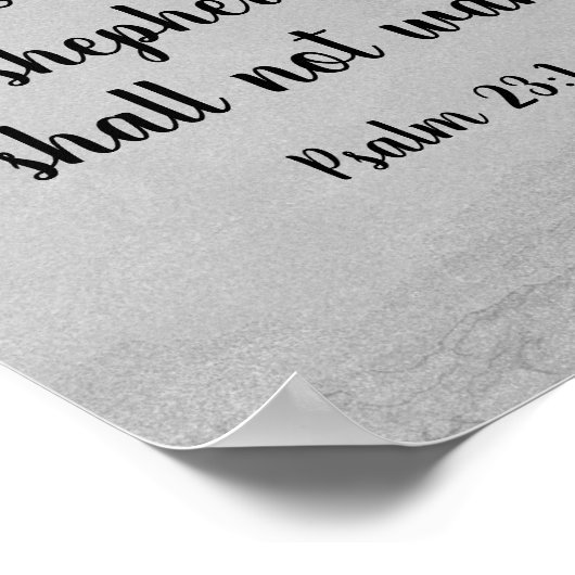 グレーシェーズ詩篇23:1聖書の引用文ポスター ポスター (角)