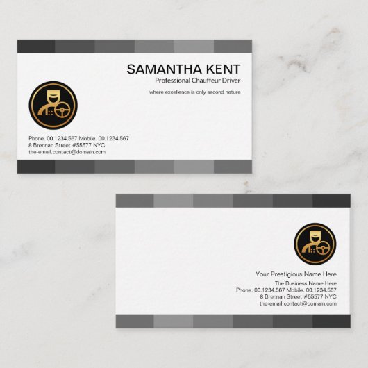 グレーシェードストライプ人材採用 名刺 (正面/裏面)