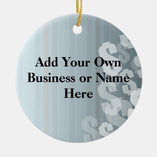 グレーシェードドルシンボルや象徴金融デザイン セラミックオーナメント (正面)