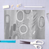 グレーシェード抽象芸術アートティッシュペーパー 薄葉紙 (クラフト)