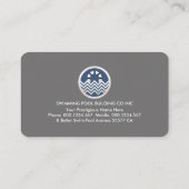 グレーシェード金ゴールドウォーターウェーブ 名刺 (裏面)