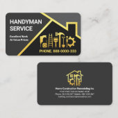 グレーシェード金ゴールドルーフィ縁どング 名刺 (正面/裏面)