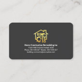 グレーシェード金ゴールドルーフィ縁どング 名刺 (裏面)