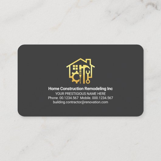 グレーシェード金ゴールドルーフィ縁どング 名刺 (裏面)