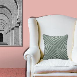 グレーシェード、パターストライプのン – 装飾用クッション クッション