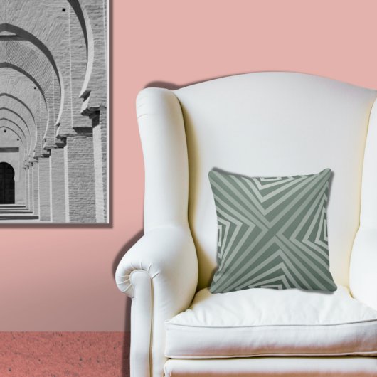 グレーシェード、パターストライプのン – 装飾用クッション クッション