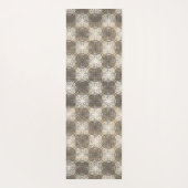 グレーシェード、ベージュ、ホワイトレース ヨガマット (裏面)