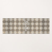 グレーシェード、ベージュ、ホワイトレース ヨガマット (正面(横))