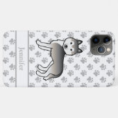 グレーシベリアンハスキー漫画犬+名前 Case-Mate iPhoneケース (裏面(横))