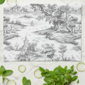 グレーシャビーシックコテージスタイルフランスのトイル キッチンタオル (折り畳み)