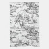 グレーシャビーシックコテージスタイルフランスのトイル キッチンタオル (縦)