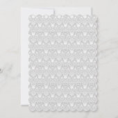 グレーシャビーシックヴィンテージベビーガールシャワー 招待状 (裏面)