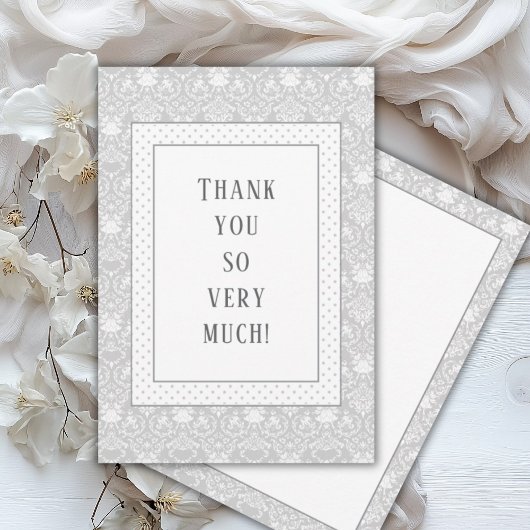 グレーシャビーシックヴィンテージベビーシャワー サンキューカード