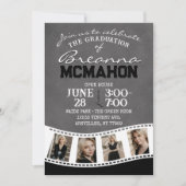 グレーシャルボードフィルムストリップ5写真卒業 招待状 (正面)