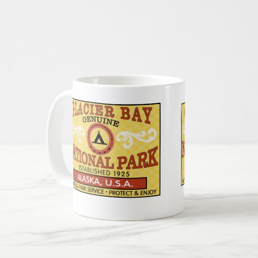 グレーシャー入江の国立公園 コーヒーマグカップ (正面左)