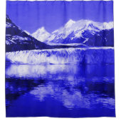 グレーシャー入江の青 シャワーカーテン (正面)