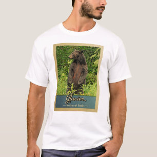 グレーシャー国立公園くまのヴィンテージ旅行 Tシャツ