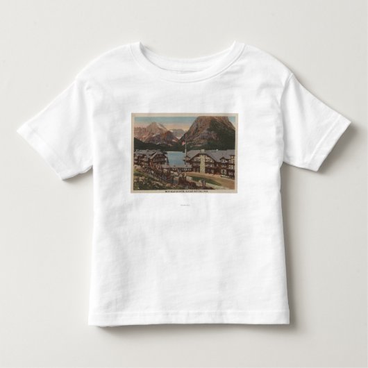 グレーシャー国立公園、多くのMT -氷河ホテル トドラーTシャツ (正面)