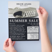 グレーシューズ、メンズウェア広告ズフライヤー チラシ (手)