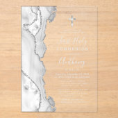 グレーシルバーが最初の聖餐式を上げる アクリル招待状 (正面)