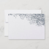 グレーシルバーきらめく | RSVP応答かわいらしカード 出欠カード (裏面)