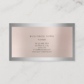 グレーシルバーのガラスフレーム金属製のピミニマルンク 名刺 (裏面)