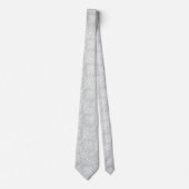 グレーシルバーのメンズタイエレガント ネクタイ (正面)