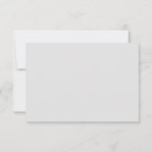 グレーシルバーの葉のミニマリスト結婚式の招待状 RSVP (裏面)