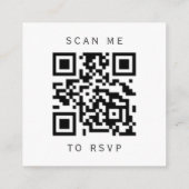 グレーシルバーアゲートの結婚式QRコードRSVP エンクロージャーカード (裏面)